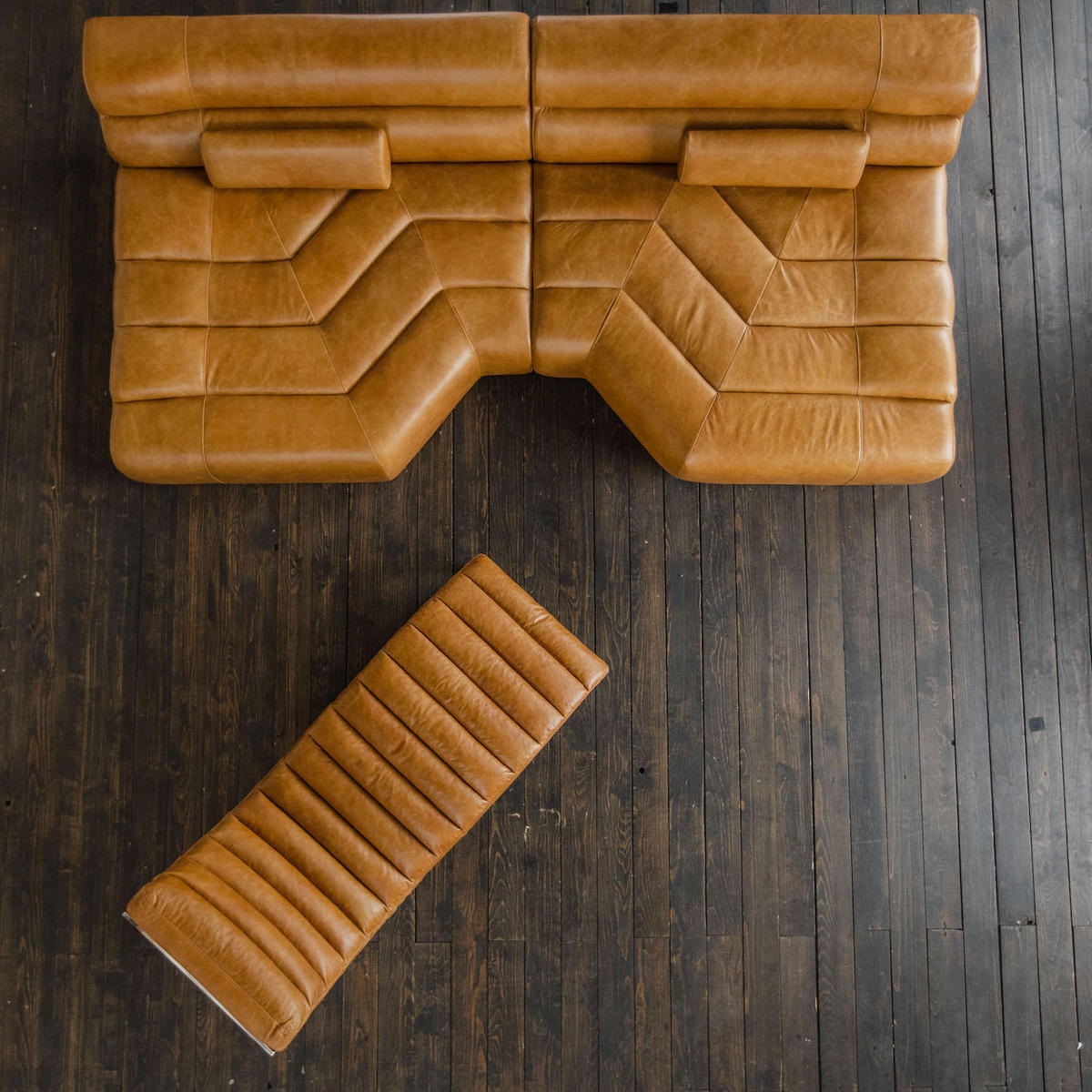 BIG SOFA MIT KISSEN TARA Braun Leder - Braun, Leder (286/76/143cm) - KAWOLA