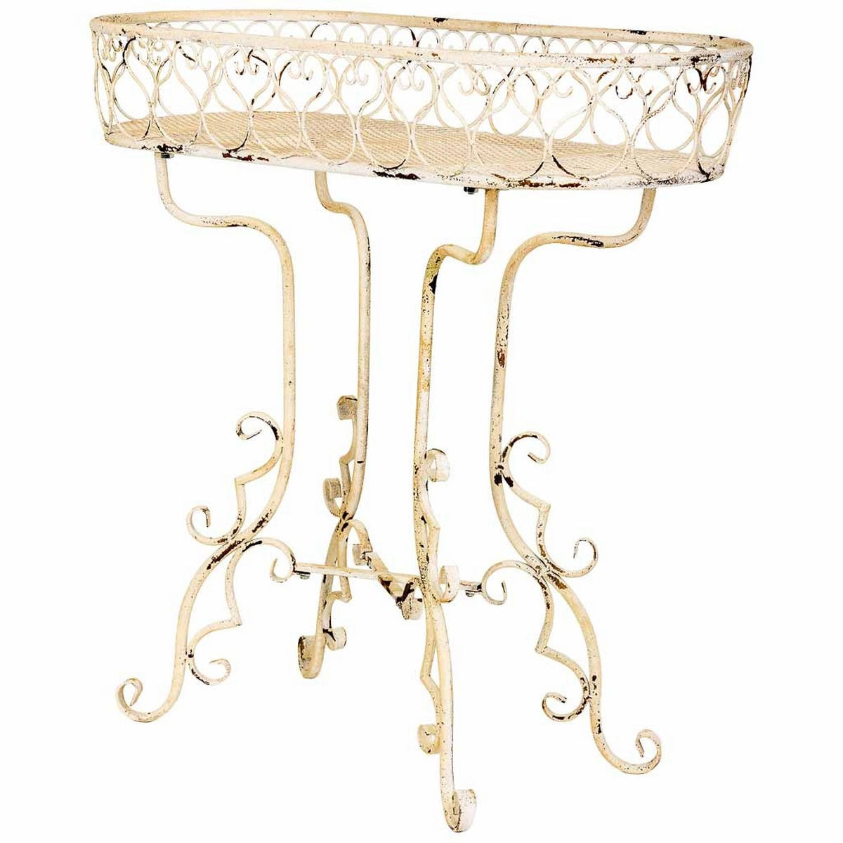 PFLANZENSTÄNDER aus eisen 86x38x84cm - Weiß, Metall (86/84/38cm) - Wanderlust