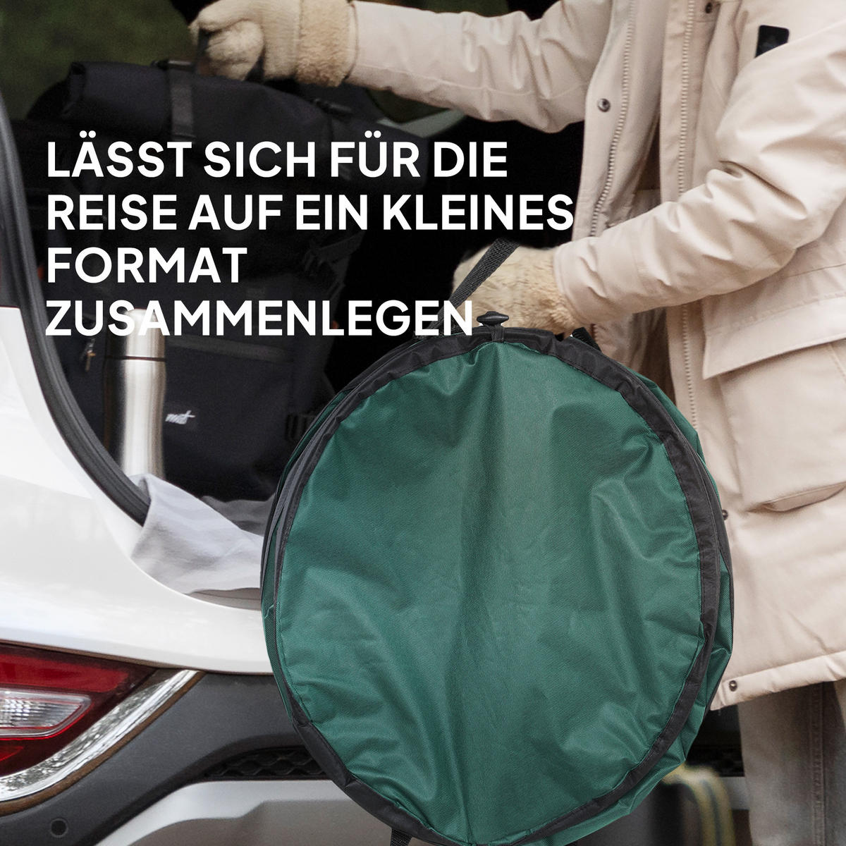 GARTENSACK 2x160L - Grün, Textil (55/65/55cm) - Outsunny