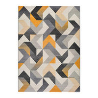 WEBTEPPICH Grau Gladys 160/230 cm - Dunkelgelb/Grau, Naturmaterialien/Textil (160/230cm) - Atticgo