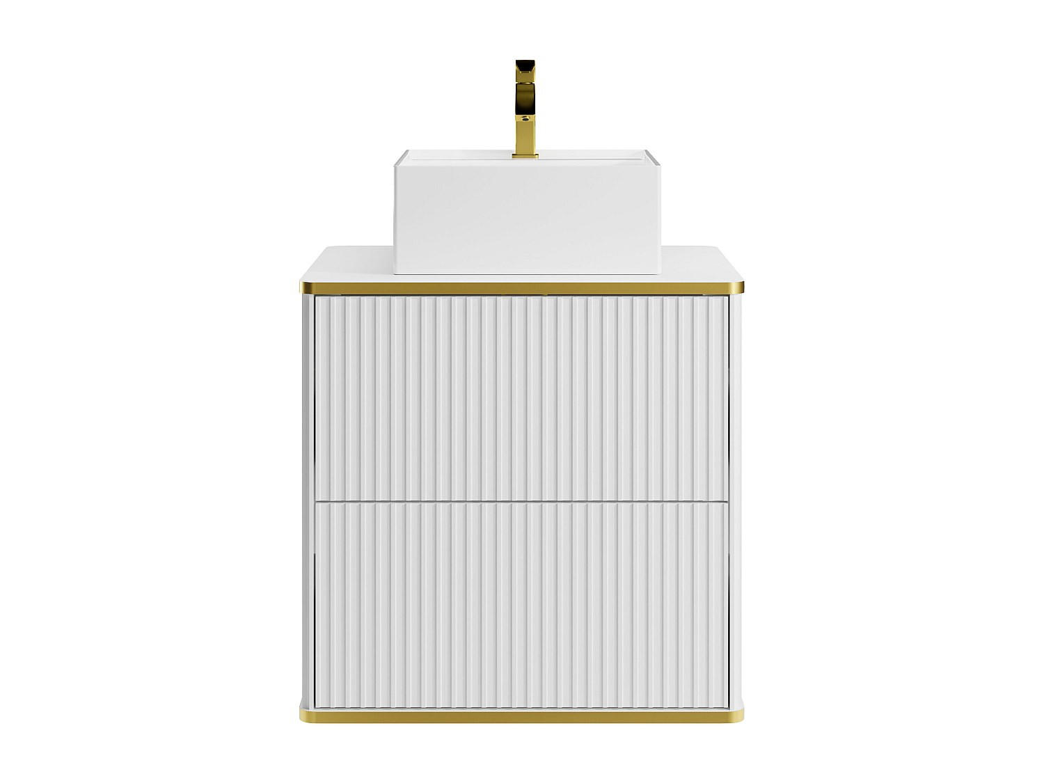 EINZELWASCHTISCH - 60 cm x 47 cm - Holz, Platte - Weiß - KELIZA - Weiß, Holz (60/54/47cm) - Vente-Unique