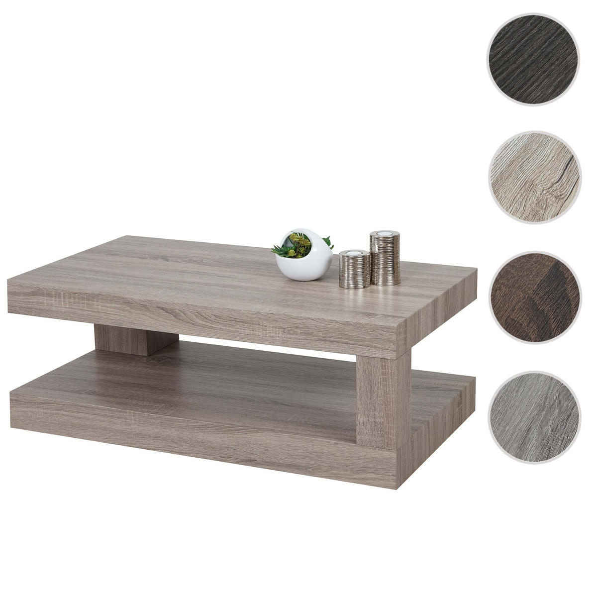 COUCHTISCH rechteck Eiche Dunkel Dekor - Trüffeleichefarben, Holzwerkstoff (60/110/40cm) - MCW