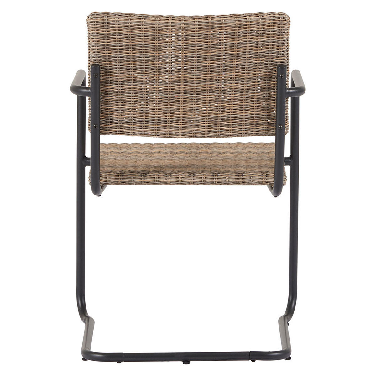 GARTENSTUHL, Camille, Schwarz, Rattan, 55 x 59 x 83 cm - Schwarz, Naturmaterialien (55/83/59cm) - ebuy24