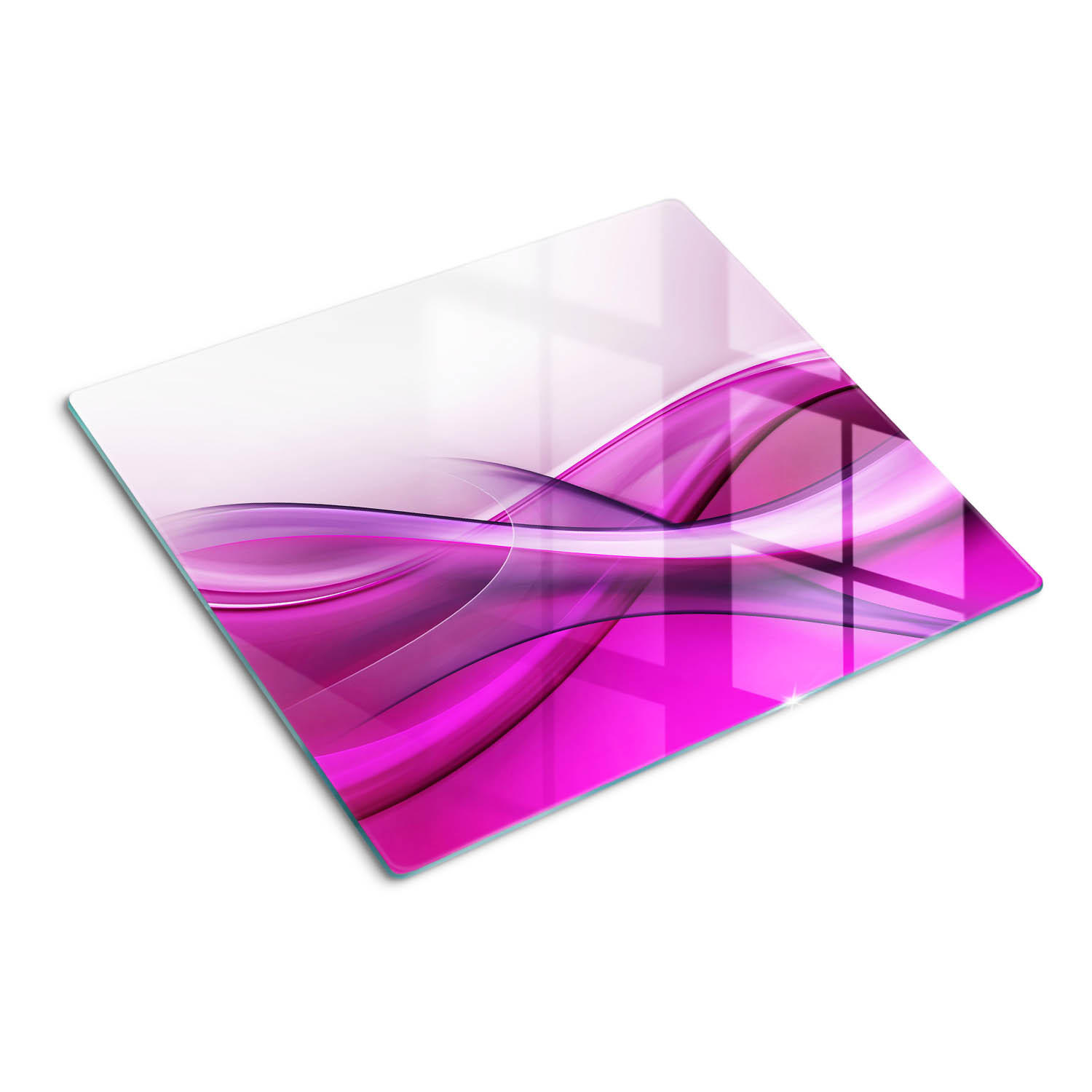 GLASPLATTE 60x52 cm Wellen - Pink, Glas (60/0.4/52cm) - TULUP