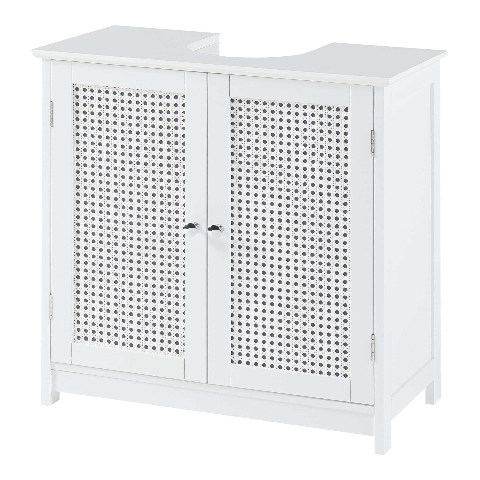 WASCHBECKENUNTERSCHRANK Karlsøy - Weiß, Holzwerkstoff (60/60/30cm) - [en.casa]