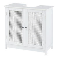 WASCHBECKENUNTERSCHRANK Karlsøy - Weiß, Holzwerkstoff (60/60/30cm) - [en.casa]