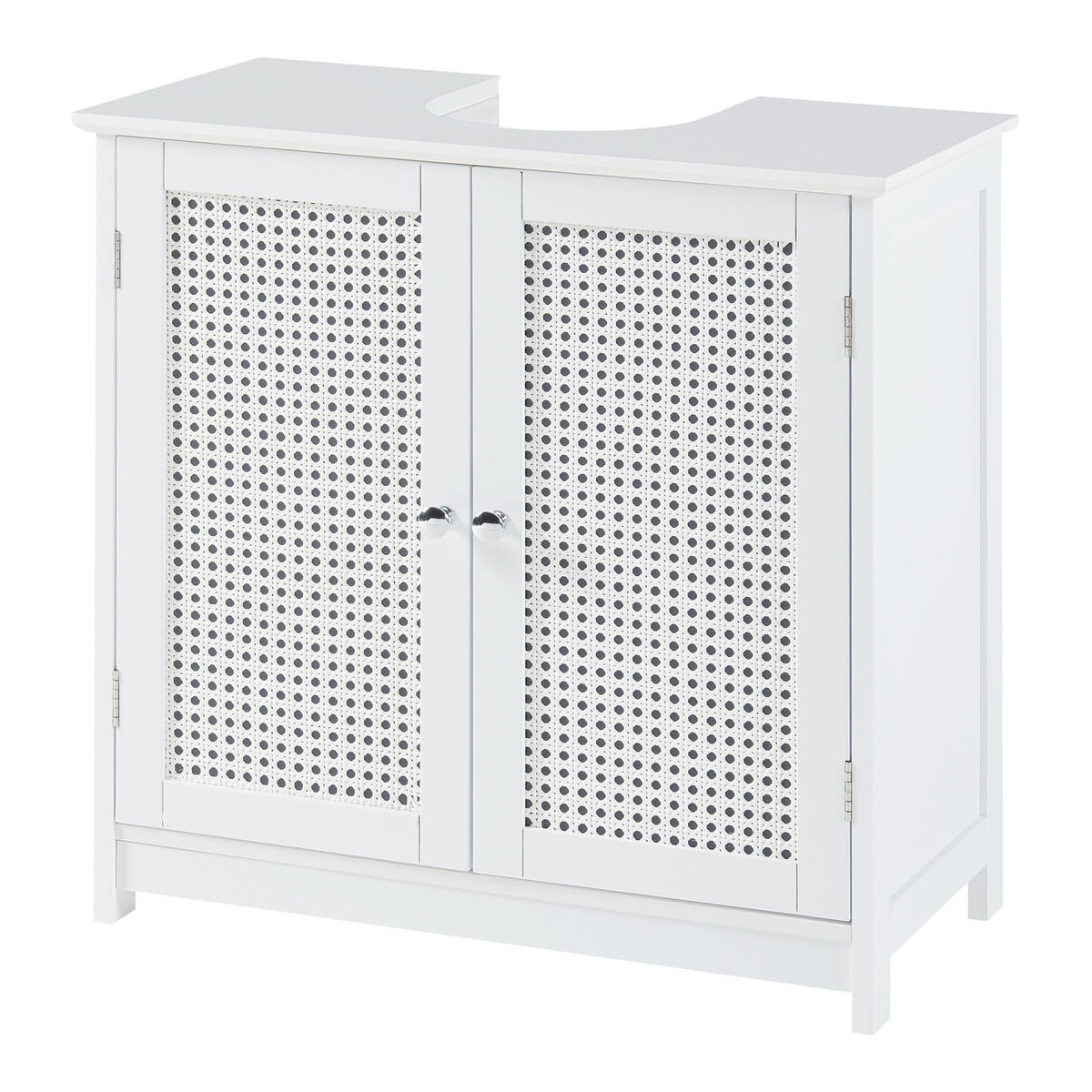 WASCHBECKENUNTERSCHRANK Karlsøy - Weiß, Holzwerkstoff (60/60/30cm) - [en.casa]