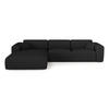 ECKSOFA LINKS SCHLAFSOFA Steinbock Dunkles Anthrazit 280cm - Anthrazit, Textil (165/280cm) - Sia Home
