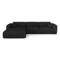 ECKSOFA LINKS SCHLAFSOFA Steinbock Dunkles Anthrazit 280cm - Anthrazit, Textil (165/280cm) - Sia Home