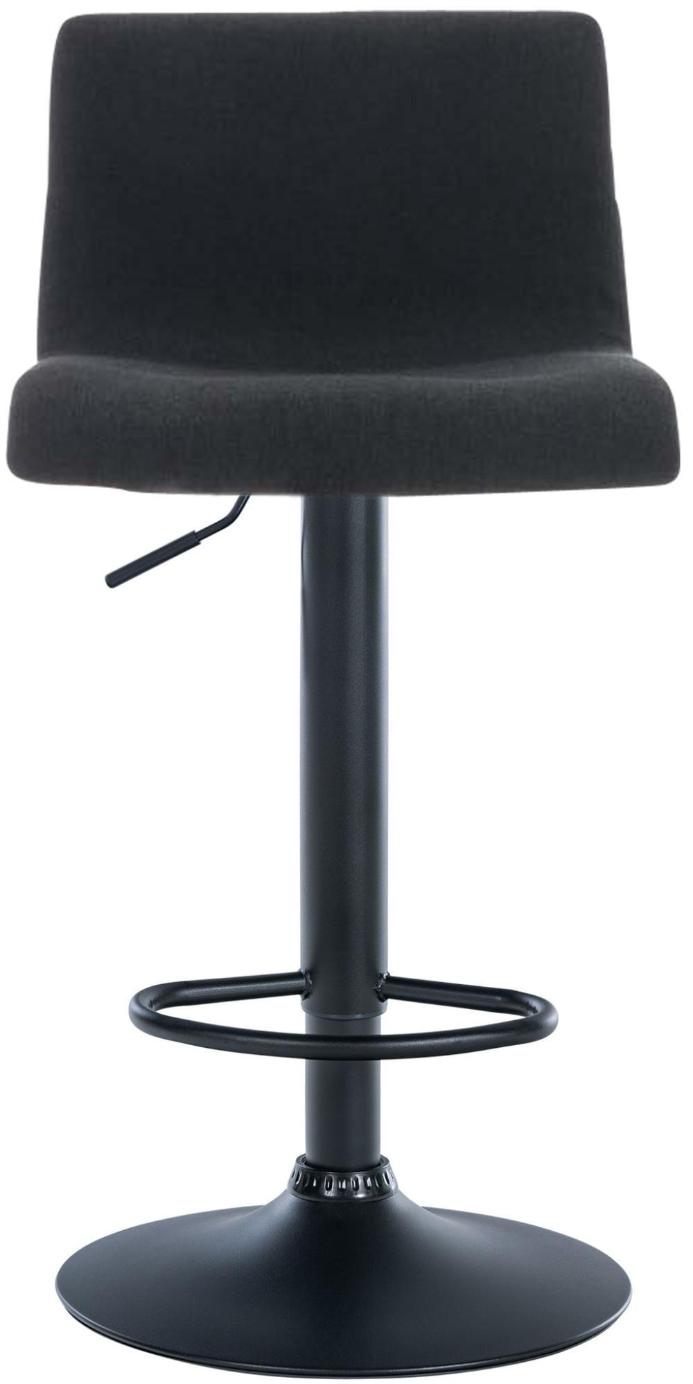 BARHOCKER Stoff schwarz - Schwarz, Textil/Metall (39/84/36cm) - CLP