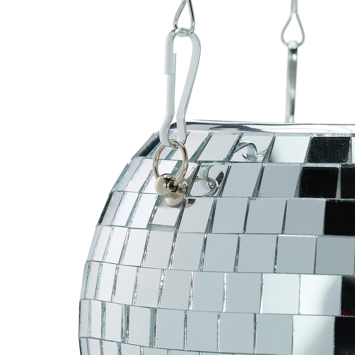 DISCOKUGEL Pflanzentopf - Silberfarben, Glas/Metall (15/13/15cm) - Relaxdays