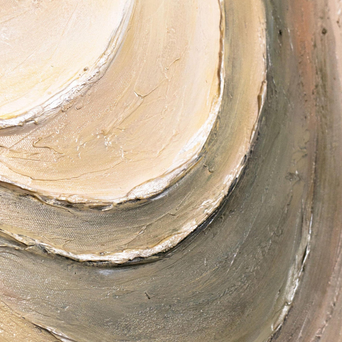GEMÄLDE Sanfte Strömung Schattenfugenrahmen Beige 120x80 cm - Beige, Holz (120/80cm) - YS-art gallery