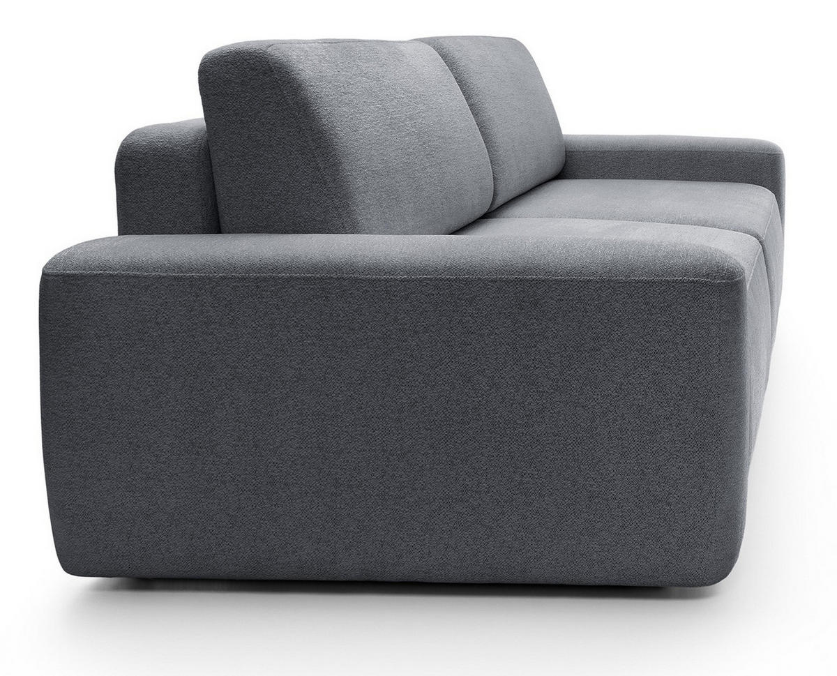 POLSTERSOFA 260 cm Orea, Schlaffunktion, Bettkasten, Dunkelgrau - Dunkelgrau, Holz (257/82/105cm) - Emporius