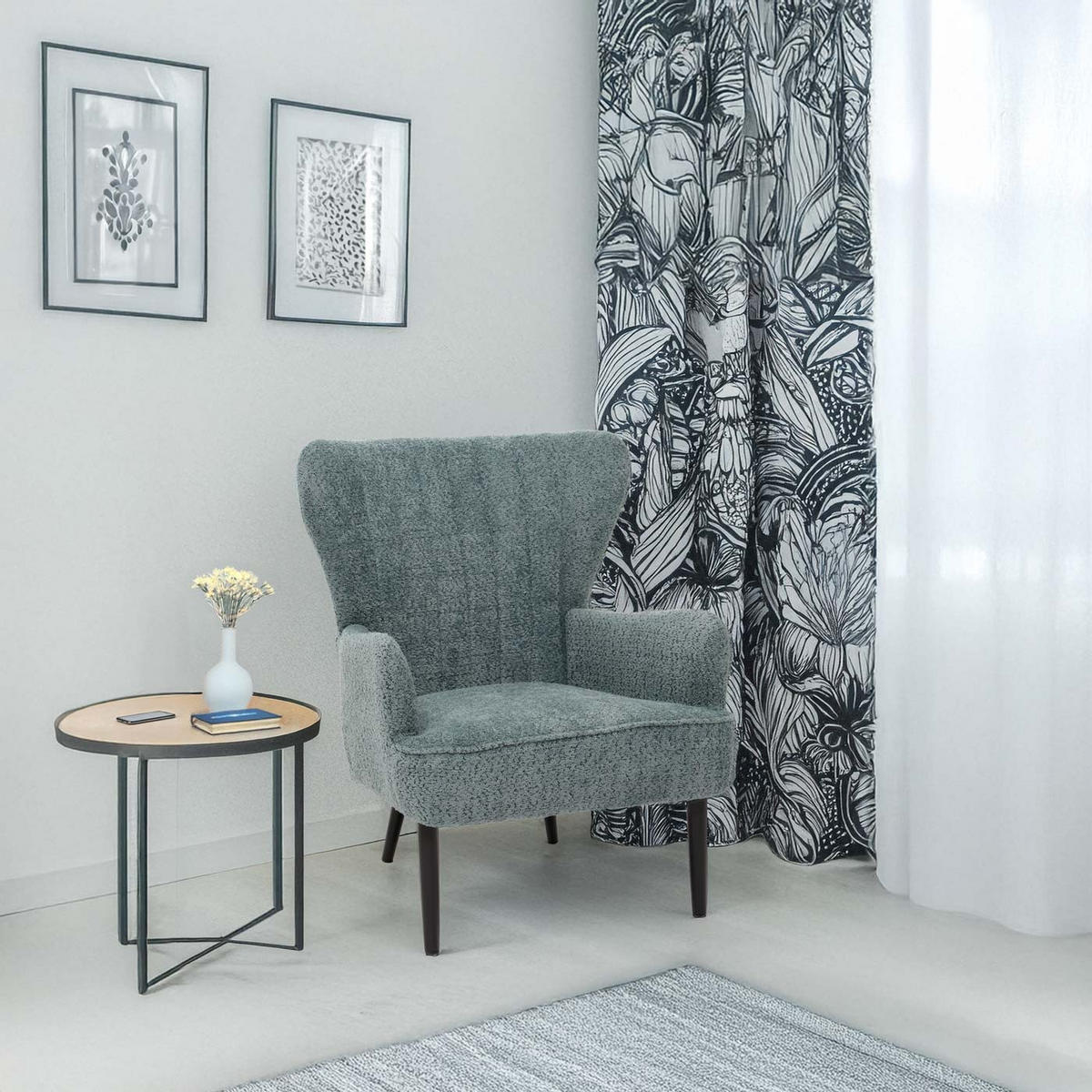 LOUNGE-SESSEL Blau - Blau, Textil (75/80/78cm) - MCW