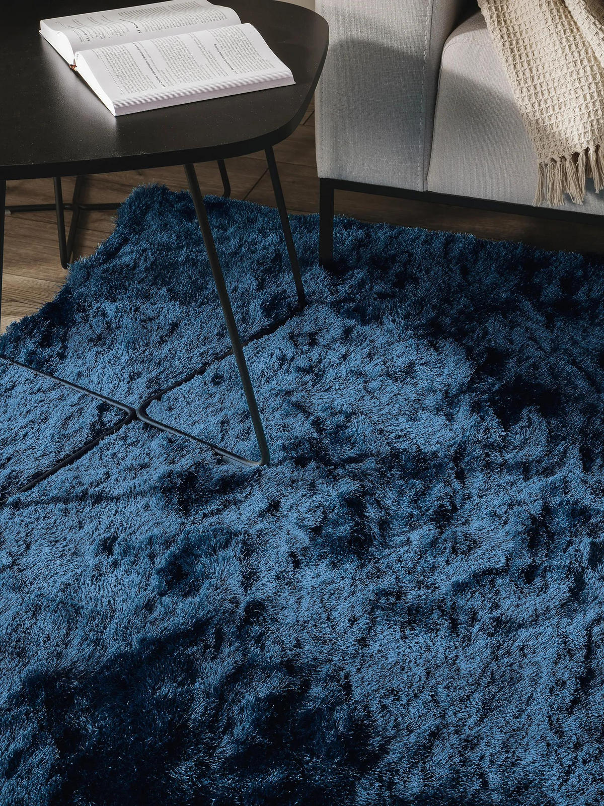 HOCHFLORTEPPICH Whisper Blau 300x400 cm - Blau, Textil (300/400cm) - benuta Nest