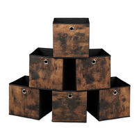 6XAUFBEWAHRUNGSBOX - Schwarz, Wellpappe/Kunststoff (26/26/26cm) - Relaxdays