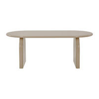 ESSTISCH - 8 Personen - Holz, Platte - Beige - FELYRIA - Beige, Holz (100/200/76.5cm) - Vente-Unique