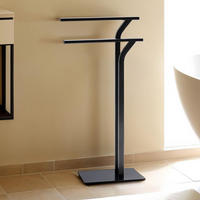 HANDTUCHHALTER LEVIO - Schwarz, Metall (40/84/20cm) - IDIMEX