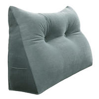 LESEKISSEN für Bett Samt Grau 60 cm - Grau, Textil (50/60cm) - Vercart