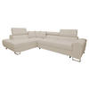 ECKSOFA Cotere Premium, Seite: Links - Sandfarben, Holz/Textil (270/202cm) - MIRJAN24