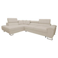 ECKSOFA Cotere Premium, Seite: Links - Sandfarben, Holz/Textil (270/202cm) - MIRJAN24