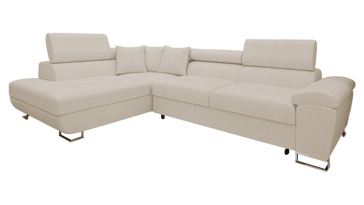 ECKSOFA Cotere Premium, Seite: Links - Sandfarben, Holz/Textil (270/202cm) - MIRJAN24