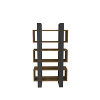 BÜCHERREGAL Reina - Schwarz/Braun, Holzwerkstoff (80/150/29.5cm) - Decorotika