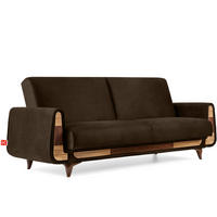 3-SITZER-SCHLAFSOFA GUSTAVO II mit Armlehnen, Braun - Braun, Holz/Holzwerkstoff (230/98/98cm) - KONSIMO®