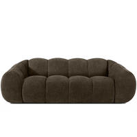 3-SITZER SOFA FLAVA, Braun - Braun, Holz/Holzwerkstoff (240/76/100cm) - KONSIMO®