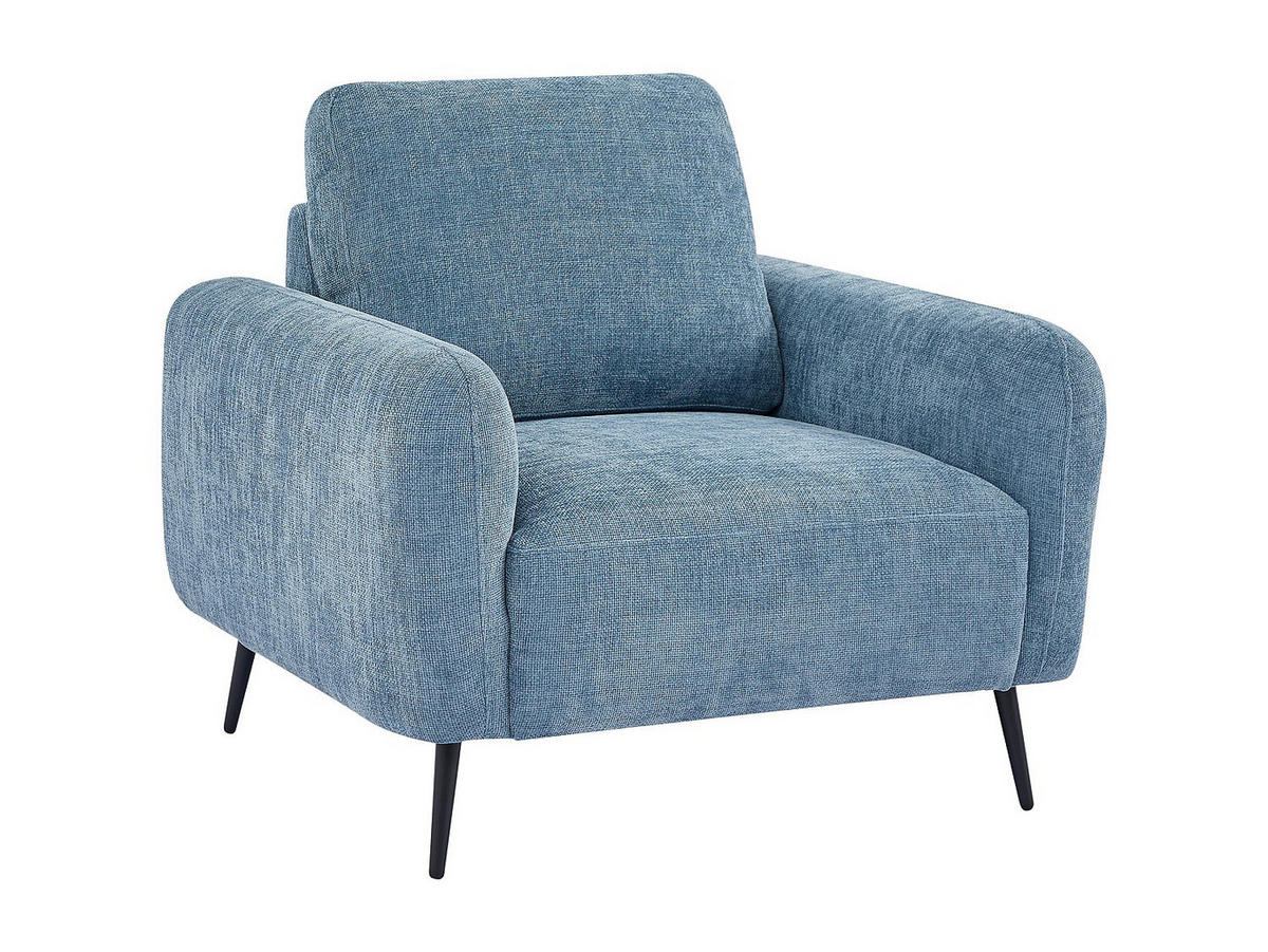 SESSEL mit gerader Rückenlehne - 1 Person - stoff - blau Letrosa - Blau, Textil (96/86/88cm) - Vente-Unique