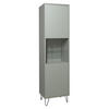 VITRINE Erna 51x45x197 Pinie Green matt Lack - Grün, Holzwerkstoff (51/197/45cm) - 58aufmkessel