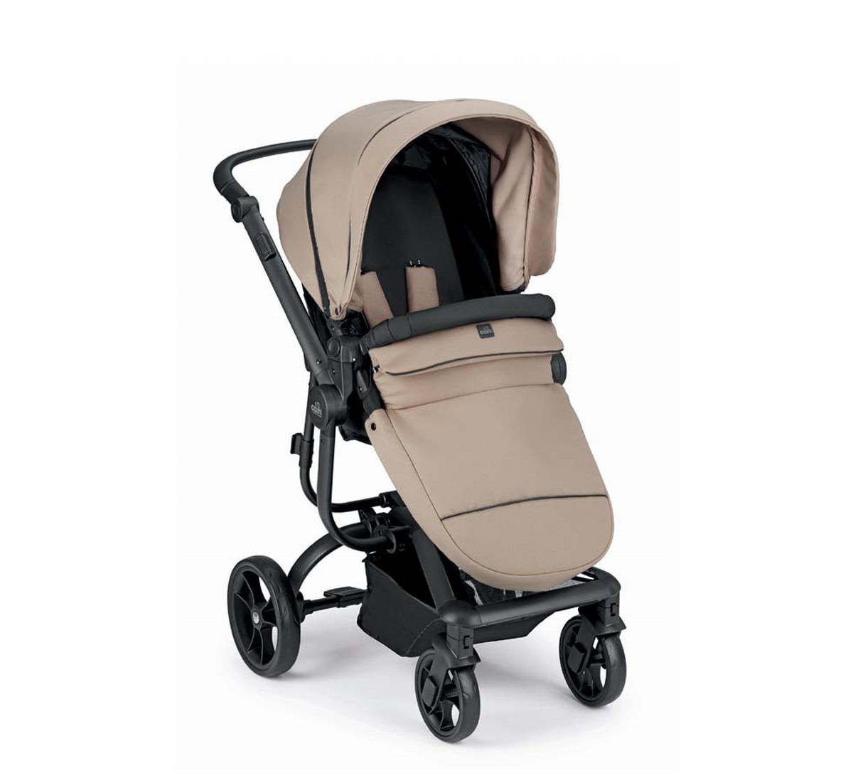 SPORT-KINDERWAGEN Taski inkl. Auto-Babyschale - Beige/Schwarz, Kunststoff (1090/530/675cm) - Cam il Mondo del Bambino S.p.A.