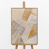 GEMÄLDE Abstrakte Formen Schattenfugenrahmen Eichefarben 70x50 cm - Eichefarben, Holz (70/50cm) - YS-art gallery