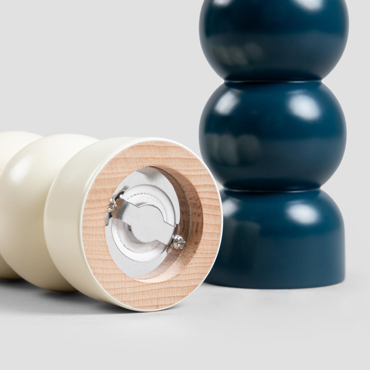 GEWÜRZMÜHLE Spice Bubble blau und creme 21 cm 2er-Set - Blau, Holz (6/21/6cm) - Homla