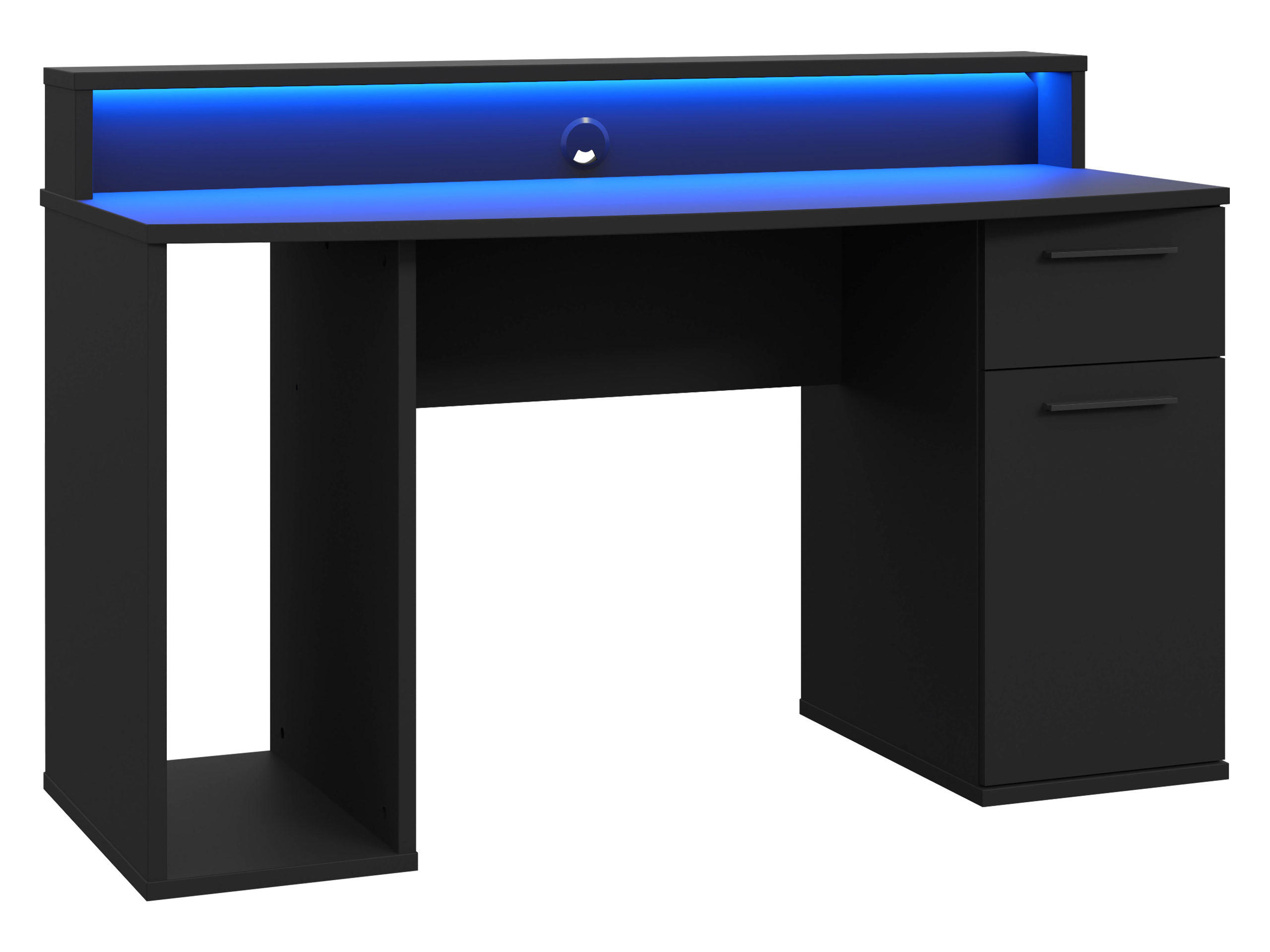 GAMING TISCH Ayo - Schwarz, Holzwerkstoff/Kunststoff (65/140/91cm) - MIRJAN24