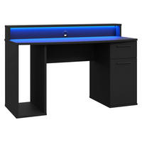 GAMING TISCH Ayo - Schwarz, Holzwerkstoff/Kunststoff (65/140/91cm) - MIRJAN24