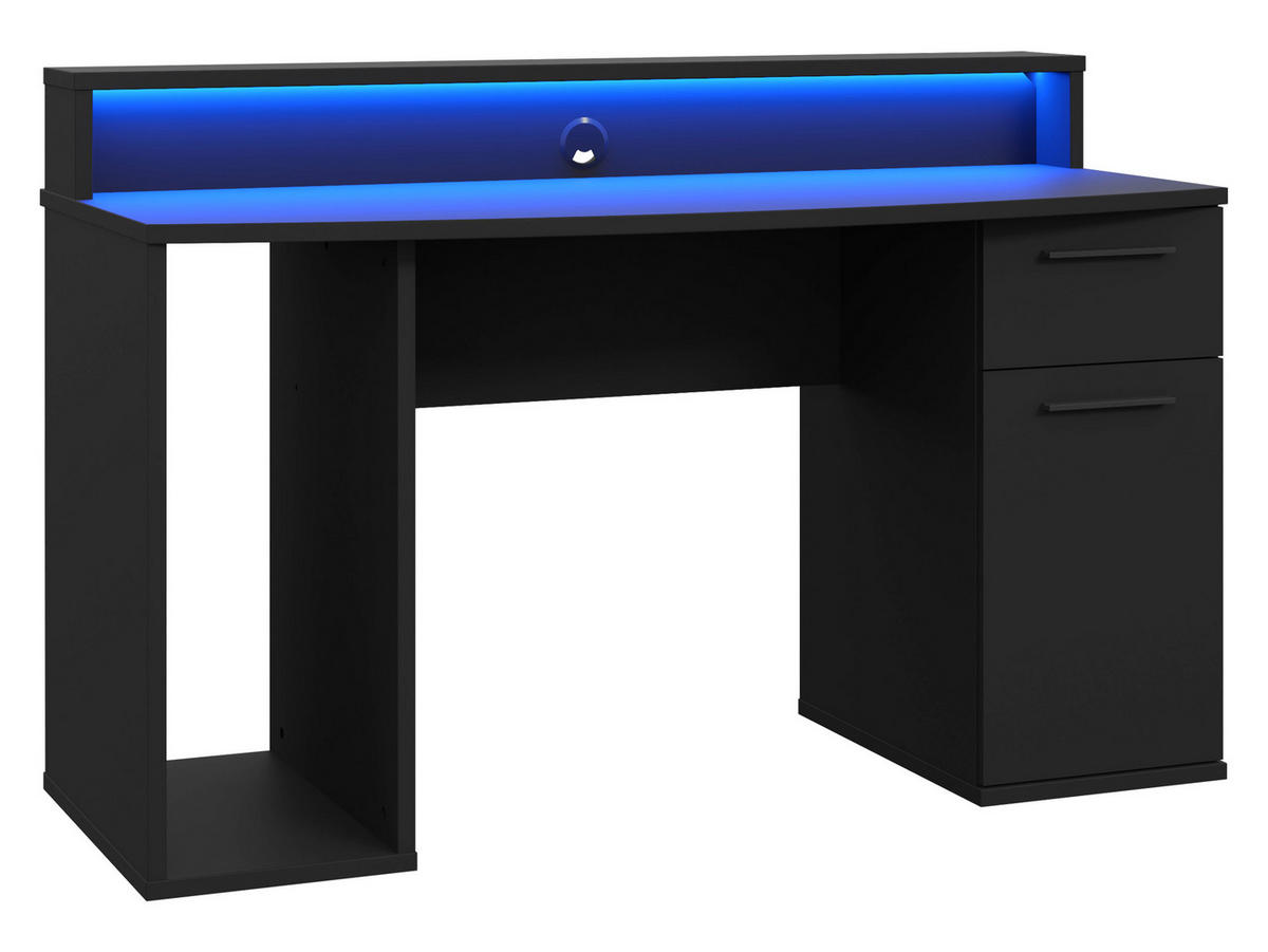 GAMING TISCH Ayo - Schwarz, Holzwerkstoff/Kunststoff (65/140/91cm) - MIRJAN24