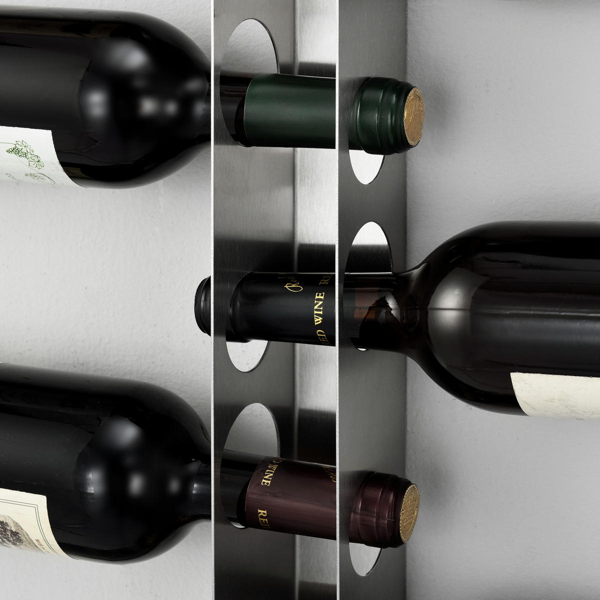 WEINREGAL Pfalz - Silberfarben, Metall (5/55/7cm) - [en.casa]