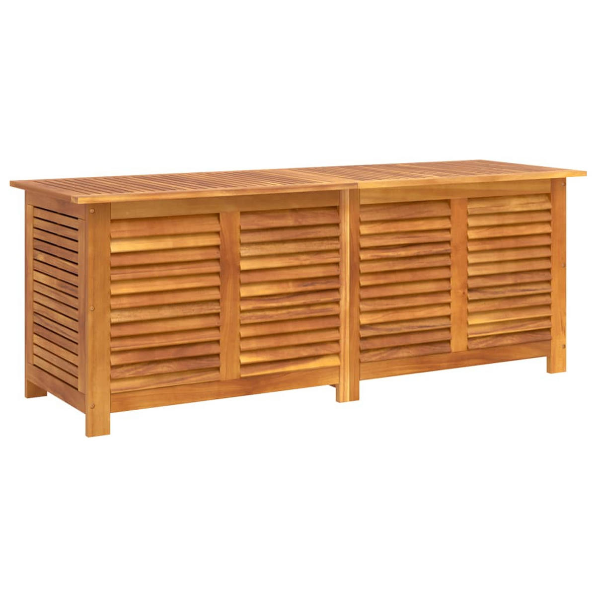 GARTENBOX mit Lüftungsschlitzen 150x50x56 cm Massivholz Akazie - Braun, Holz (50/56/150cm) - furnicato