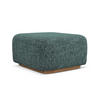 POUF Strukturstoff Stoff Blau - Blau/Blaugrau, Holz/Textil (83/95/41cm) - Makamii