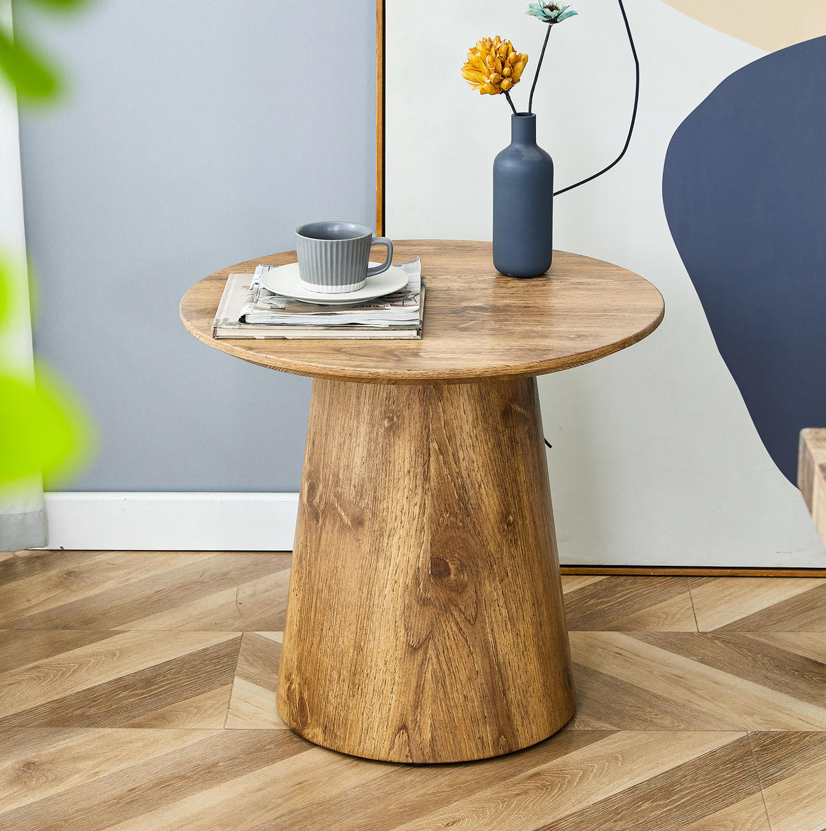 BEISTELLTISCH aus MDF 50x50x48 cm Holzoptik, 48 cm hoch - Naturfarben, Holzwerkstoff (50/50/48cm) - IVMEU