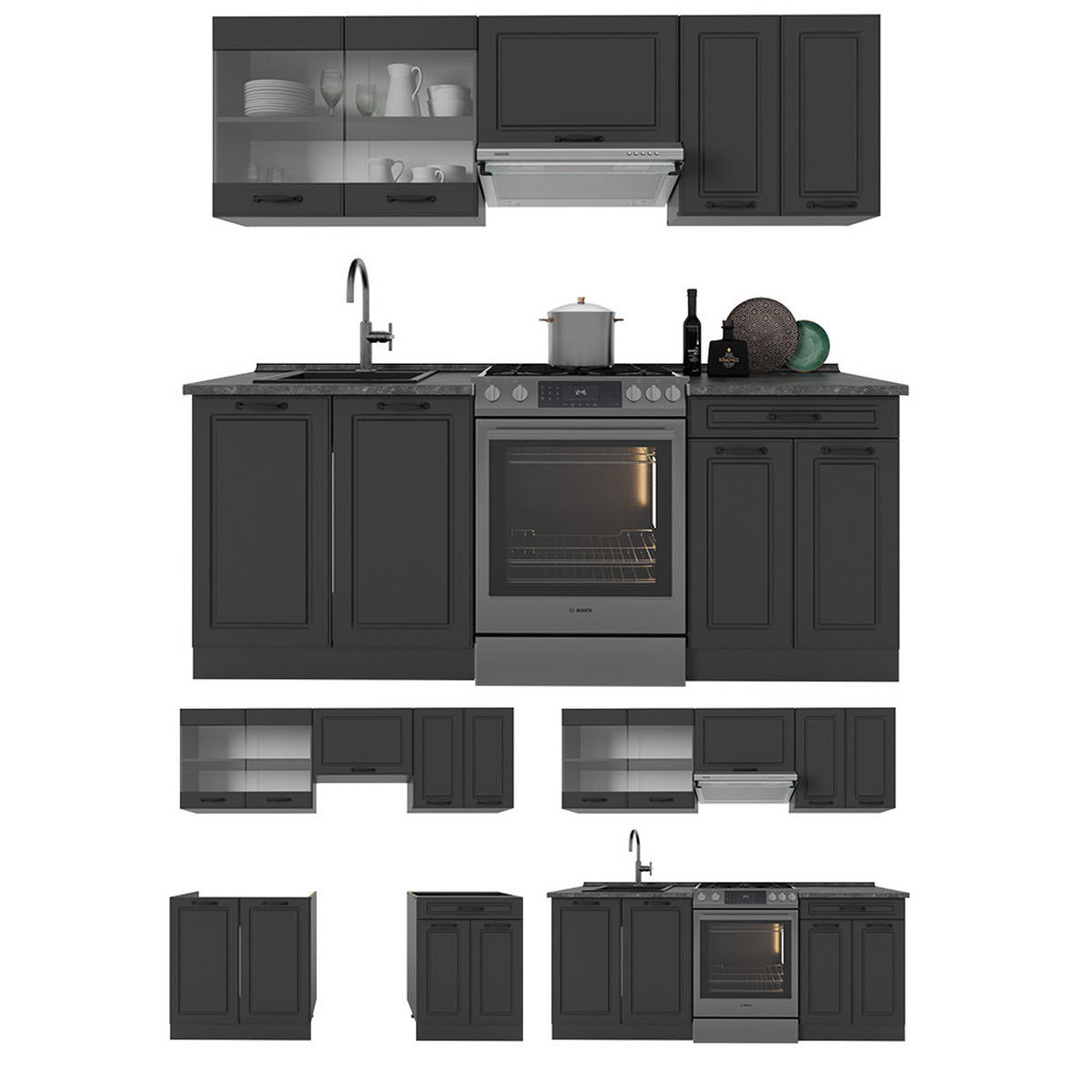 Anthrazit, Holzwerkstoff (200/81.6/46cm) - Vicco