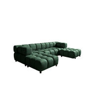 ECKSOFA U-Form Bolla, stoff Bluvel, Grün - Grün, Holz (288/192cm) - Kaiser Möbel