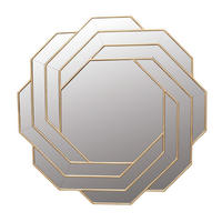 GOLDFARBENER Spiegel Star and Stripes aus Glas H 110 cm - Goldfarben, Glas (7/110/110cm) - Signature
