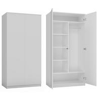 KLEIDERSCHRANK Weiß 90/180/50 - Weiß, Holzwerkstoff (90/180/50cm) - RAUMHIRSCH FURNITURE