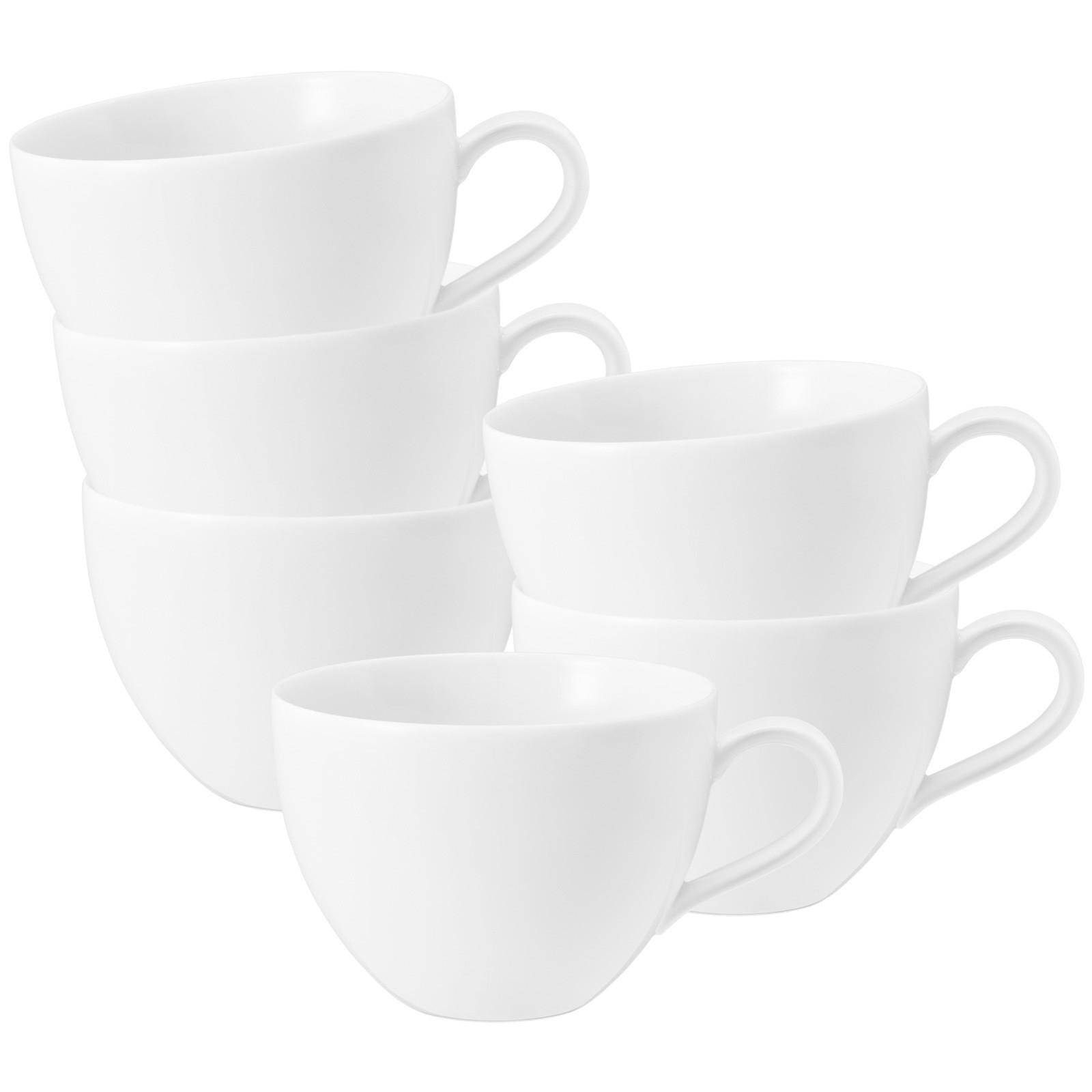 MILCHKAFFEETASSEN Beat Color Glaze Weiß 0,35 l 6er Set - Weiß, Keramik (0.35L) - Seltmann Weiden