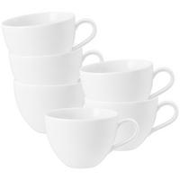 MILCHKAFFEETASSEN Beat Color Glaze Weiß 0,35 l 6er Set - Weiß, Keramik (0.35L) - Seltmann Weiden