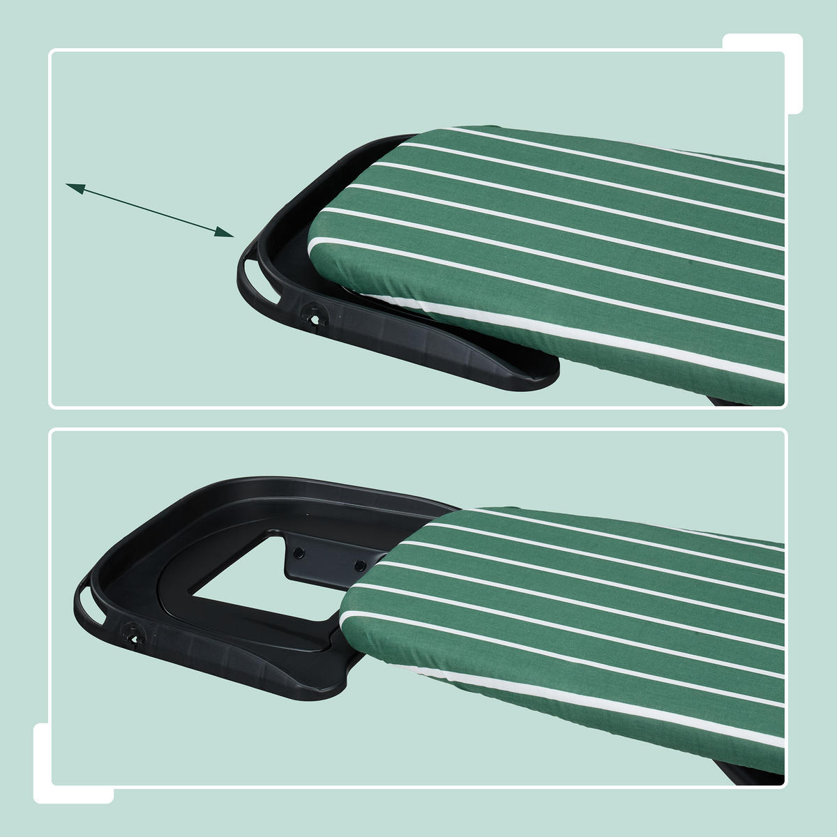 ŽEHLIACA doska - viacfarebná, kov/textil (145/40cm) - Relaxdays