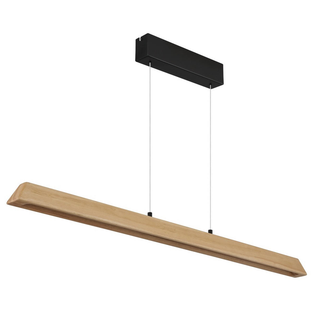 PENDELLEUCHTE MELBA, LED, Metall, Schwarz, dimmbar - Schwarz, Holz (115/5.5/150cm) - Globo Lighting