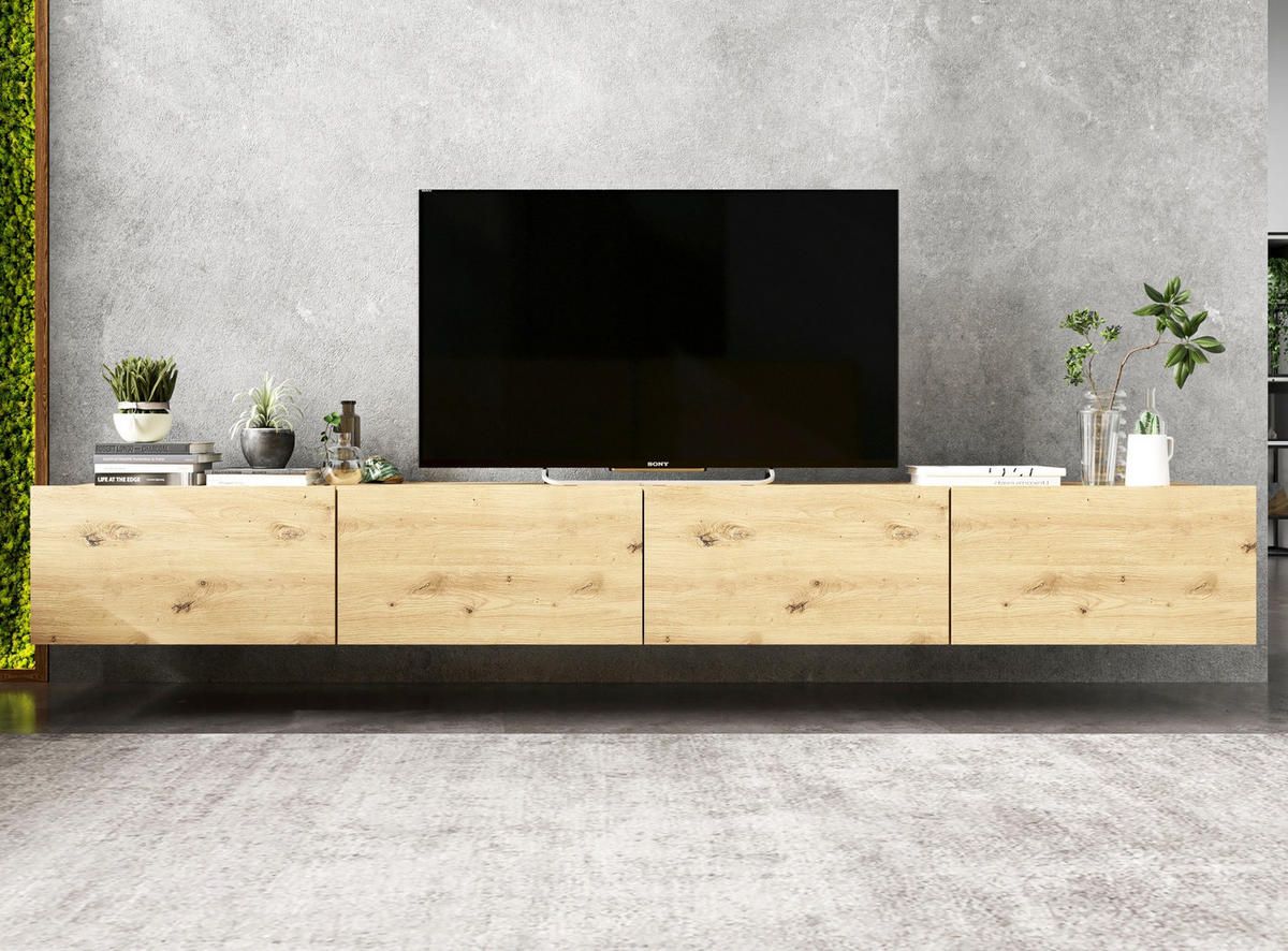 TV-LOWBOARD 2-er Set Enjoy Eiche Artisan Matt 120 cm - Eiche Artisan, Holzwerkstoff (240/30/35cm) - Meble Lindner